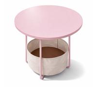 Relaxdays Table d'appoint ronde panier