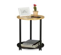 Relaxdays Table d'appoint ronde sur roulettes