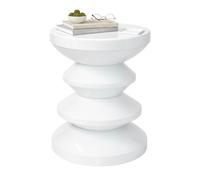 Relaxdays Table d'appoint & tabouret design zigzag