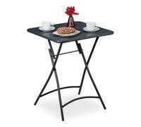 Relaxdays Table De Balcon, De Grille, De Jardin Pliable, Résistant Aux Intempéries, Carrée Gris