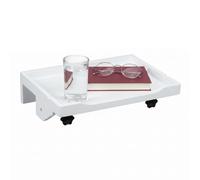 Relaxdays Table de Chevet à Fixer, Bambou, HxLxP 9x36x25,5 cm, Blanche