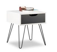 Relaxdays Table de Chevet à Tiroir Design moderne