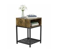 Relaxdays Table de chevet industriel avec étagère