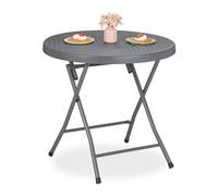 Relaxdays Table de jardin pliable aspect rotin