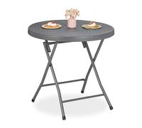 Relaxdays Table de jardin pliable aspect rotin