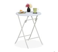 Relaxdays Table de jardin ronde aspect rotin