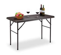 Relaxdays Table de jardin rectangulaire effet bois