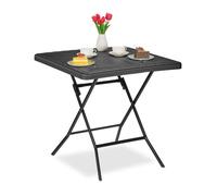 Relaxdays Table de jardin pliante effet bois