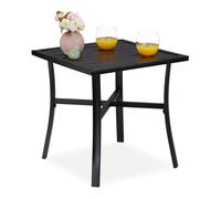 Relaxdays Table de jardin robuste noire