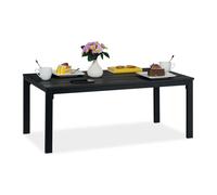 Relaxdays Table jardin rectangulaire à aspect bois