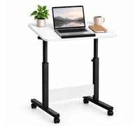 Relaxdays Table laptop réglable avec roulettes