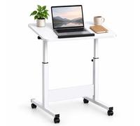 Relaxdays Table laptop réglable avec roulettes