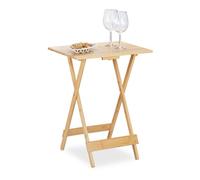 Relaxdays Table pliante en bambou