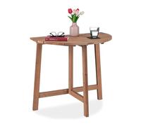 Relaxdays Table pliante demi-lune en bois