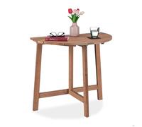Relaxdays Table pliante demi-lune en bois