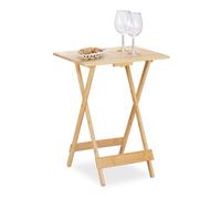 Relaxdays Table pliante en bambou