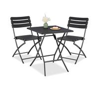 Relaxdays Table pliante et 2 chaises pour balcon
