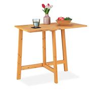Relaxdays Table rectangulaire pliante en bois