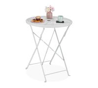 Relaxdays Table ronde pliante en acier