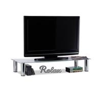 Relaxdays Table TV en verre