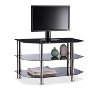 Relaxdays Table TV verre noir