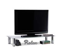 Relaxdays Table TV en verre