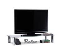 Relaxdays Table TV en verre