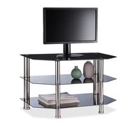 Relaxdays Table TV verre noir