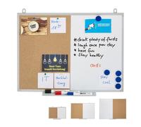 Relaxdays Tableau blanc combiné 2 en 1