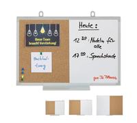 Relaxdays Tableau blanc combiné 2 en 1