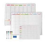 Relaxdays Tableau blanc pour réfrigérateur, 3 pcs