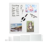 Relaxdays Tableau mémo magnétique verre blanc