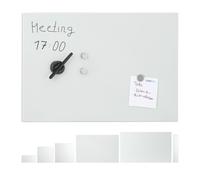 Relaxdays Tableau mémo magnétique verre blanc