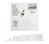 Relaxdays Tableau mémo magnétique verre blanc