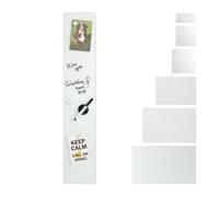 Relaxdays Tableau mémo magnétique verre blanc