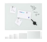 Relaxdays Tableau mémo magnétique verre blanc