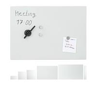 Relaxdays Tableau mémo magnétique verre blanc