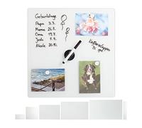 Relaxdays Tableau mémo magnétique verre blanc