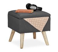 Relaxdays Tabouret avec espace de rangement