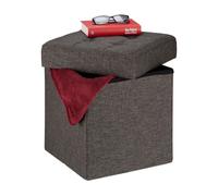 Relaxdays Tabouret avec espace de rangement