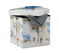 Relaxdays Tabouret avec rangement motifs