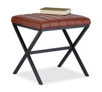 Relaxdays Tabouret bas en similicuir