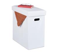 Relaxdays Tabouret blanc similicuir