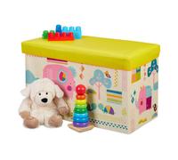 Relaxdays Tabouret coffre jouet pouf enfant