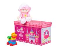 Relaxdays Tabouret coffre jouet pouf enfant