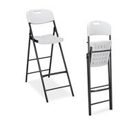 Relaxdays Lot de 2 tabourets de bar pliants