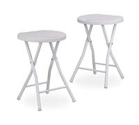 Relaxdays Tabouret de jardin lot de 2 BASTIAN