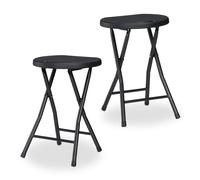 Relaxdays Tabouret de jardin pliant en lot de 2