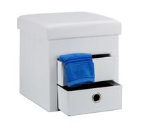 Relaxdays Tabouret de rangement carré pliant