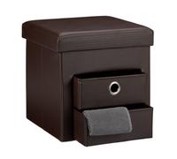 Relaxdays Tabouret de rangement carré pliant